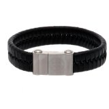 Leicester City FC Single Plait Leather Bracelet