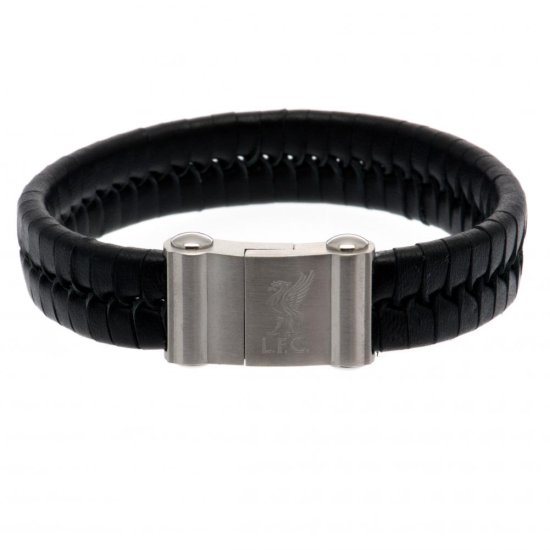 (image for) Liverpool FC Single Plait Leather Bracelet