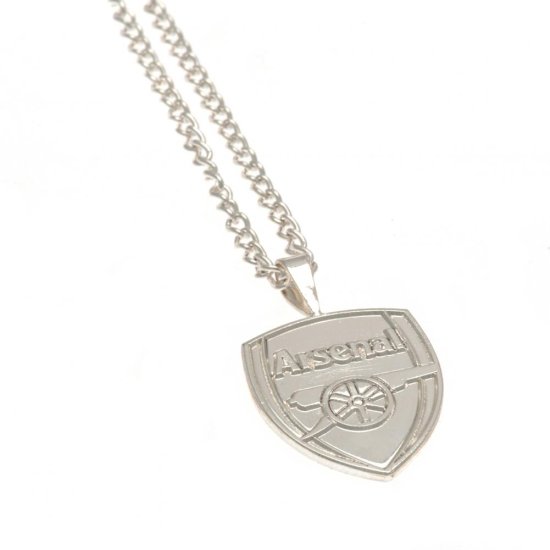(image for) Arsenal FC Silver Plated Pendant & Chain XL
