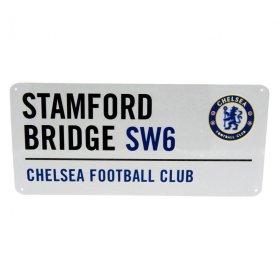 Chelsea FC White Street Sign