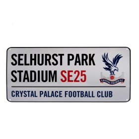 Crystal Palace FC White Street Sign