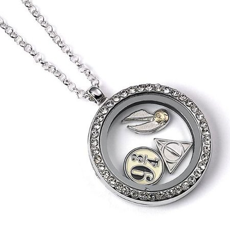(image for) Harry Potter Silver Plated Charm Locket Necklace