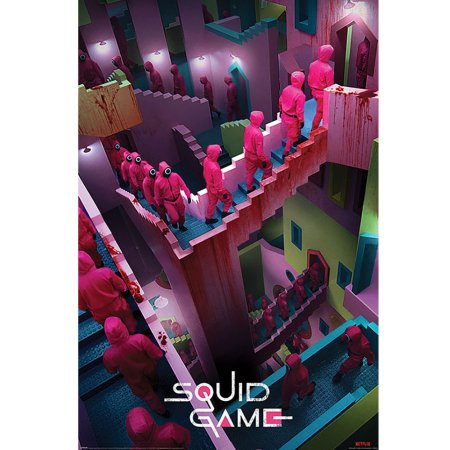 (image for) Squid Game Poster Crazy Stairs 104