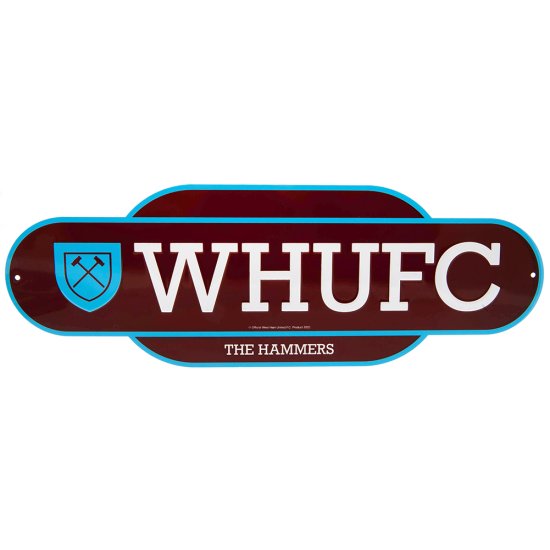 (image for) West Ham United FC Colour Retro Sign