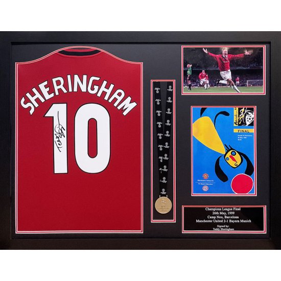 (image for) Manchester United FC Sheringham Signed Shirt & Medal (Framed)