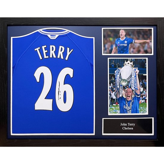(image for) Chelsea FC 2000 Terry Signed Shirt (Framed) - Click Image to Close