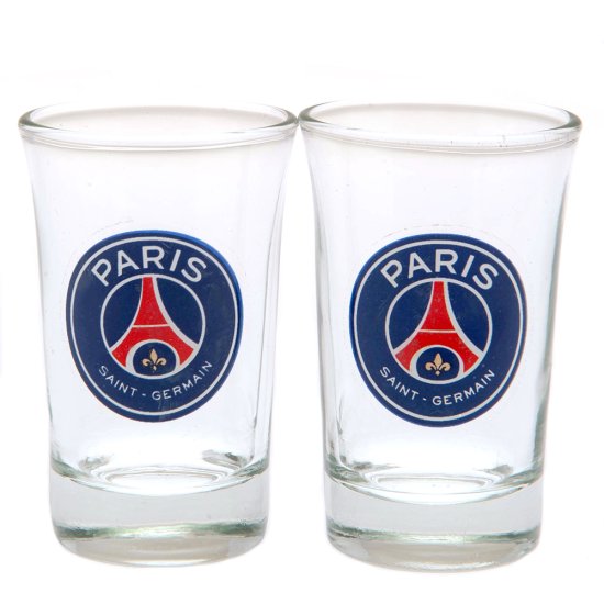 (image for) Paris Saint Germain FC 2pk Shot Glass Set - Click Image to Close