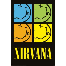 (image for) Nirvana Poster Smiley Squares 260