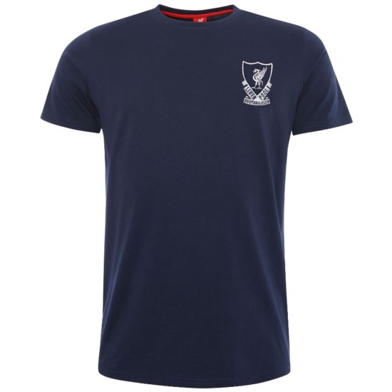 (image for) Liverpool FC 88-89 Crest T Shirt Mens Navy L