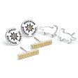 Harry Potter Silver Plated Earring Set Hufflepuff