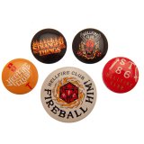 Stranger Things Button Badge Set Hellfire Club