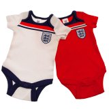 (image for) England FA 2 Pack Bodysuit 82 Retro 12-18 Mths