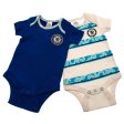 (image for) Chelsea FC 2 Pack Bodysuit 12-18 Mths LT