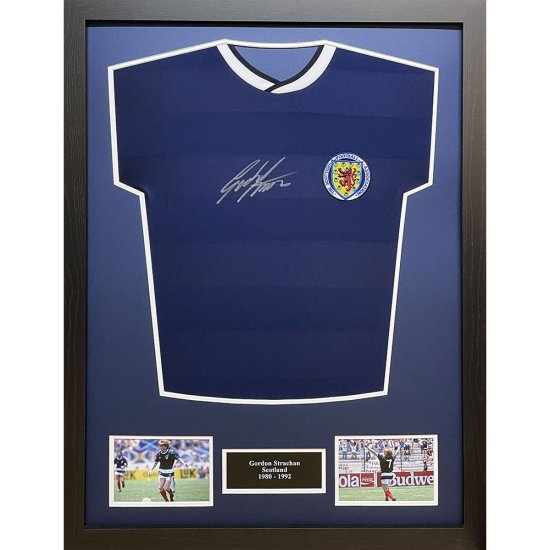 (image for) Scottish FA 1986 Strachan Signed Shirt (Framed)