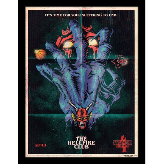 (image for) Stranger Things Framed Picture 16 x 12 Hellfire Club