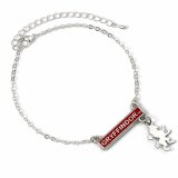 (image for) Harry Potter Silver Plated Bar Bracelet Gryffindor