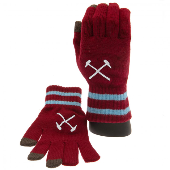 (image for) West Ham United FC Touchscreen Knitted Gloves Youths