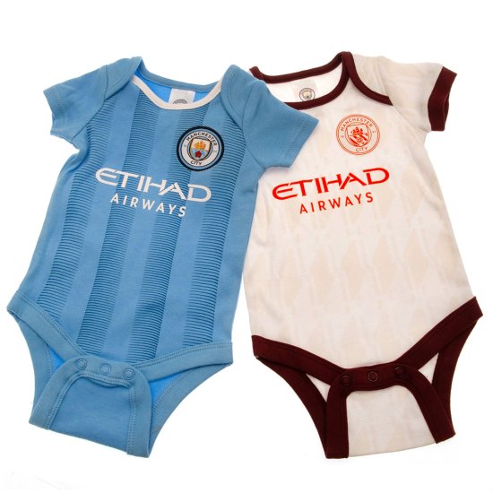 (image for) Manchester City FC 2 Pack Bodysuit 0/3 mths ES - Click Image to Close
