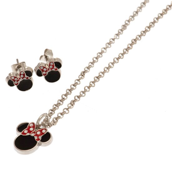 (image for) Minnie Mouse Fashion Jewellery Necklace & Earring Set