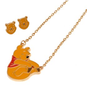(image for) Winnie The Pooh Fashion Jewellery Necklace & Earring Set
