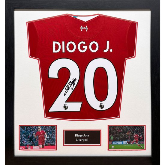 (image for) Liverpool FC Jota Signed Shirt (Framed)