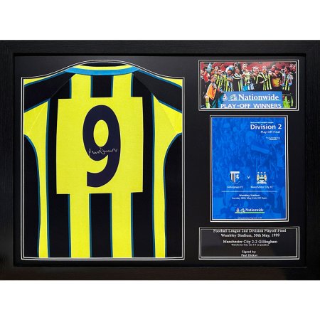 (image for) Manchester City FC Dickov Signed Shirt (Framed)