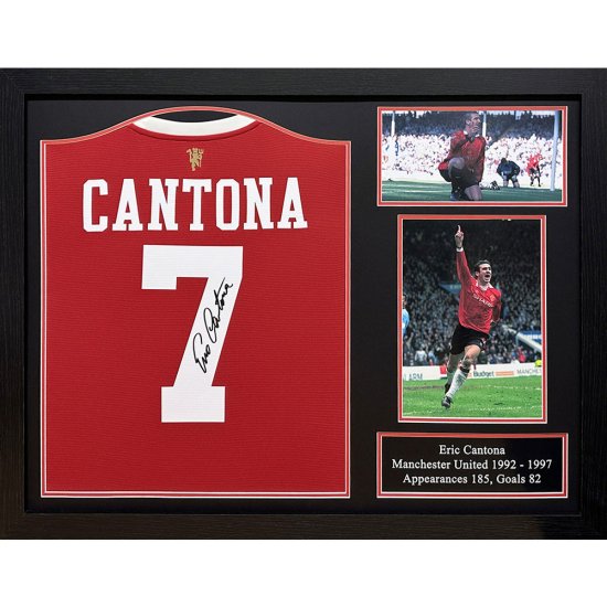 (image for) Manchester United FC Cantona Signed Shirt (Framed)