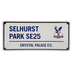 Crystal Palace FC Blue Text Street Sign