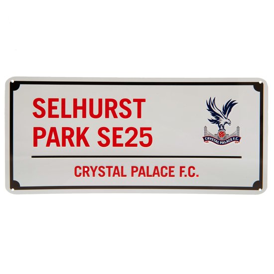 (image for) Crystal Palace FC Red Text Street Sign