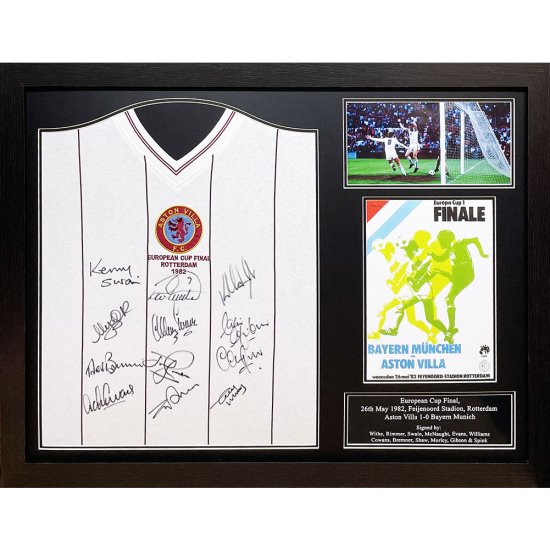 (image for) Aston Villa FC 1982 European Cup Final Signed Shirt (Framed)