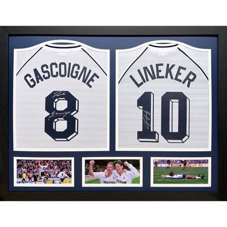 (image for) Tottenham Hotspur FC 1991 Lineker & Gascoigne Signed Shirts (Dual Framed)