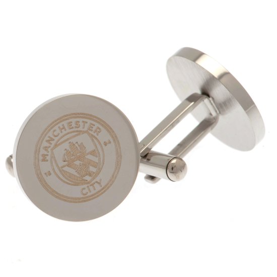 (image for) Manchester City FC Stainless Steel Round Cufflinks