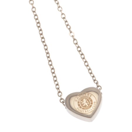 (image for) Rangers FC Stainless Steel Heart Necklace