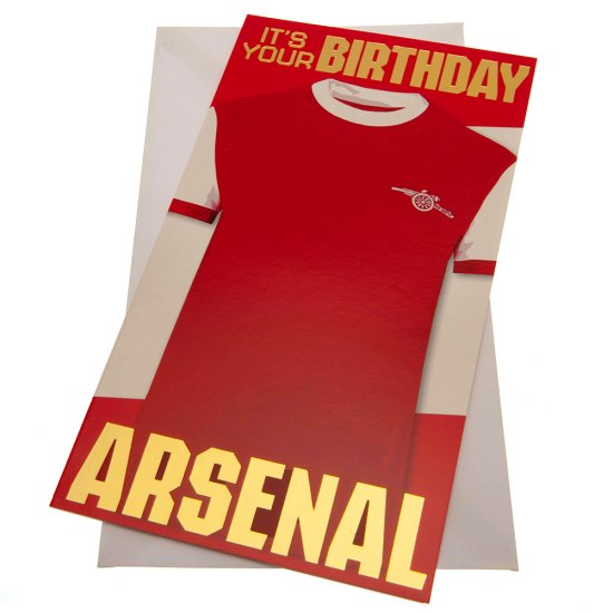 (image for) Arsenal FC Retro Shirt Birthday Card - Click Image to Close