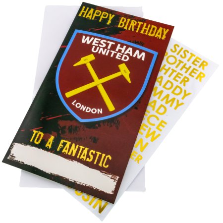 (image for) West Ham United FC Personalised Birthday Card