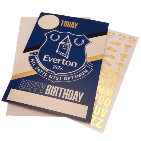 (image for) Everton FC Birthday Card With Stickers