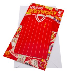 Liverpool FC Retro Shirt Birthday Card