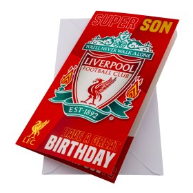 Liverpool FC Super Son Birthday Card