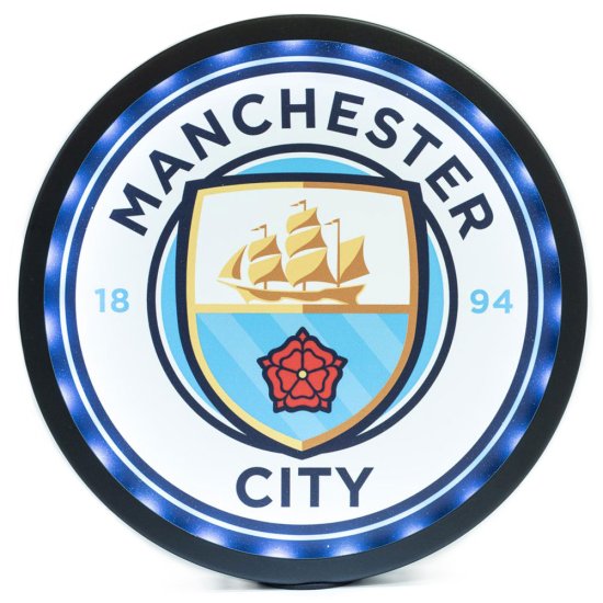 (image for) Manchester City FC Metal LED Logo Sign - Click Image to Close