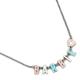 (image for) Barbie Silver Plated Enamel Letter Necklace