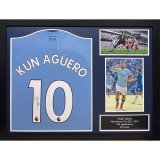 (image for) Manchester City FC Aguero Signed Shirt (Framed)