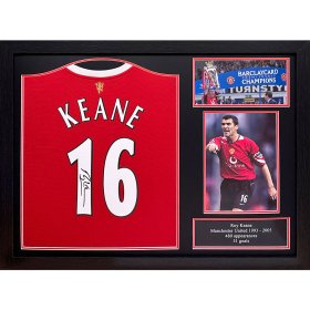 (image for) Manchester United FC Keane Signed Shirt (Framed)