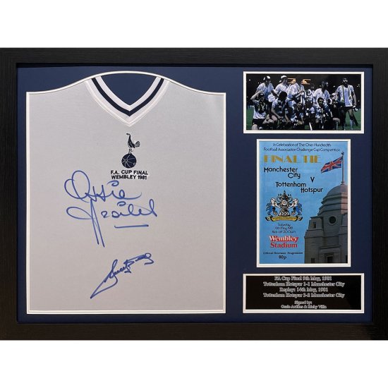 (image for) Tottenham Hotspur FC 1981 Ardiles & Villa Signed Shirts (Dual Framed)