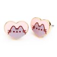 (image for) Pusheen Gold Plated Heart Earrings
