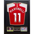 (image for) Arsenal FC Martinelli Signed Shirt (Framed)