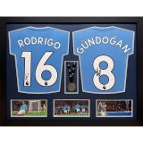 (image for) Manchester City FC Rodri & Gundogan Signed Shirts & Medal (Dual Framed)