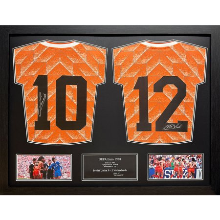 (image for) Netherlands Gullit & Van Basten Signed Shirts (Dual Framed)