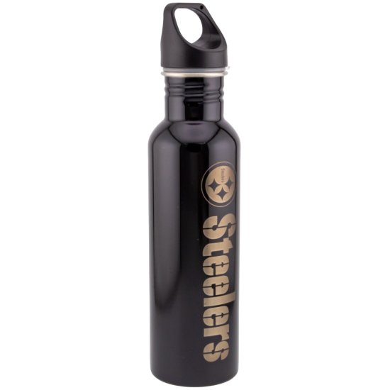 (image for) Pittsburgh Steelers Steel Water Bottle - Click Image to Close