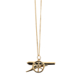 (image for) Arsenal FC 18ct Gold Plated on Silver Cannon Pendant & Chain