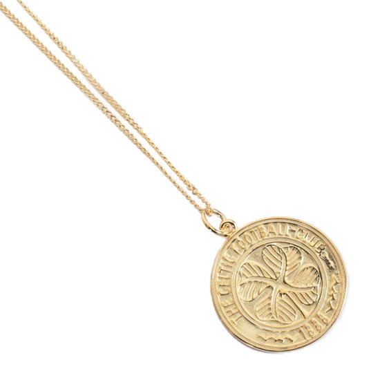 (image for) Celtic FC 18ct Gold Plated on Silver Pendant & Chain